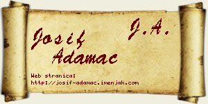 Josif Adamac vizit kartica